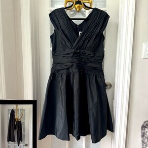 Tadashi Shoji Black tea length Taffeta Dress